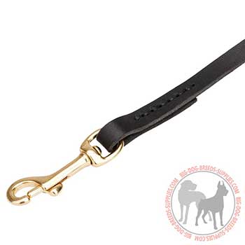 Leather Dog Leash with Reliable Snap-hook