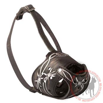 Adjustable Leather Muzzle for Large Canines