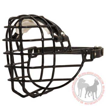 Metal cage dog muzzle easy adjustable